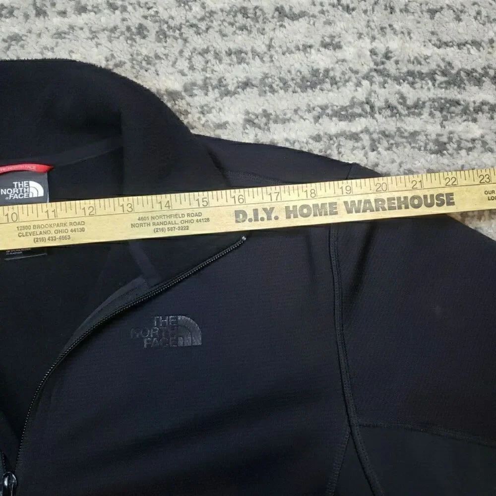 North Face Full Zip Jacket Coat Never Stop Exploring Black Pockets Mens Medium